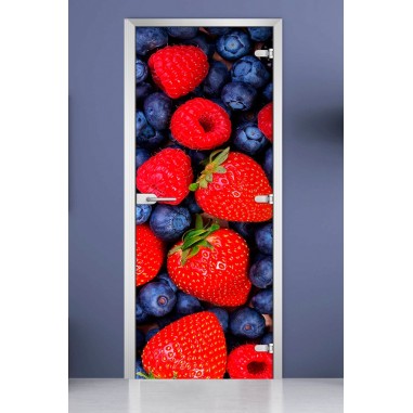 Стеклянная межкомнатная дверь DoorWood с фотопечатью Fruite-14, 2000х700 мм