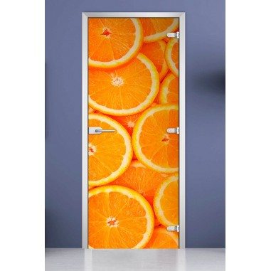 Стеклянная межкомнатная дверь DoorWood с фотопечатью Fruite-10, 2000х700 мм