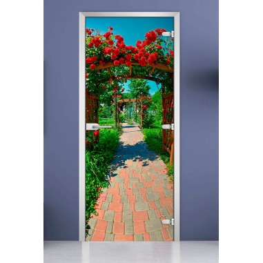 Стеклянная межкомнатная дверь DoorWood с фотопечатью Nature-06, 2000х800 мм