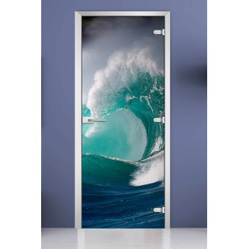 Стеклянная межкомнатная дверь DoorWood с фотопечатью Nature-20, 2000х600 мм