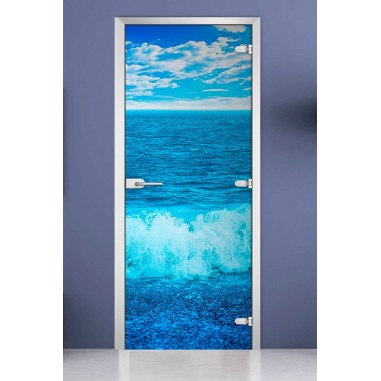 Стеклянная межкомнатная дверь DoorWood с фотопечатью Nature-14, 2000х700 мм