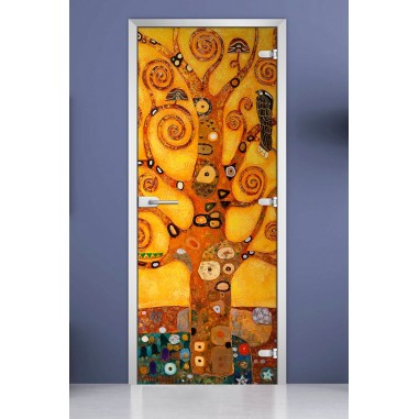 Стеклянная межкомнатная дверь DoorWood с фотопечатью Painting-16, 2000х700 мм