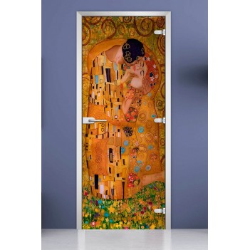Стеклянная межкомнатная дверь DoorWood с фотопечатью Painting-17, 2000х700 мм