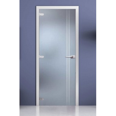 Стеклянная межкомнатная дверь DoorWood с рисунком Madrid