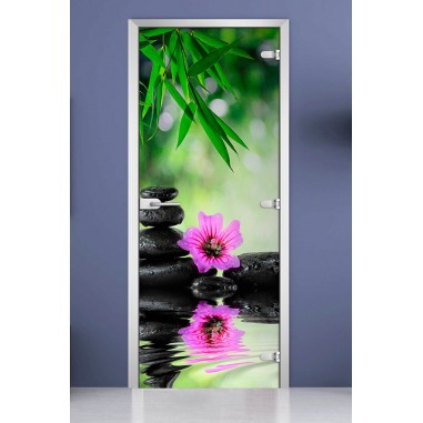 Стеклянная межкомнатная дверь DoorWood с фотопечатью Spa-08, 2000х800 мм