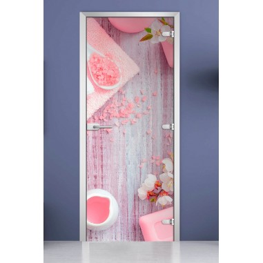 Стеклянная межкомнатная дверь DoorWood с фотопечатью Spa-20, 2000х600 мм