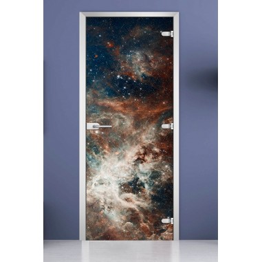Стеклянная межкомнатная дверь DoorWood с фотопечатью Space-20, 2000х800 мм