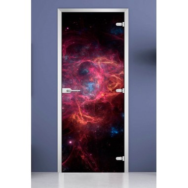 Стеклянная межкомнатная дверь DoorWood с фотопечатью Space-03, 2000х800 мм