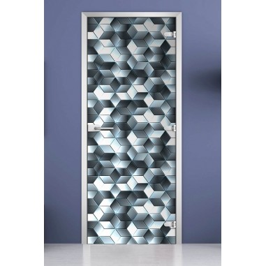 Стеклянная межкомнатная дверь DoorWood с фотопечатью Textures-11, 2000х700 мм