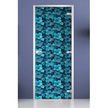 Стеклянная межкомнатная дверь DoorWood с фотопечатью Textures-14, 2000х700 мм