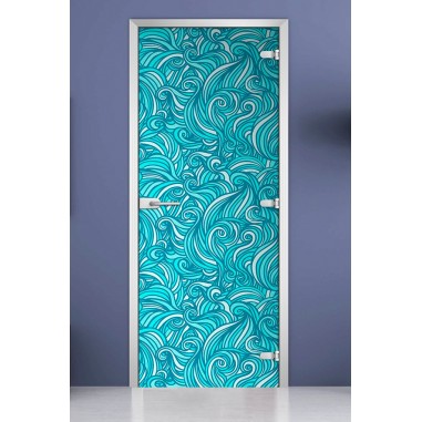 Стеклянная межкомнатная дверь DoorWood с фотопечатью Textures-10, 2000х700 мм