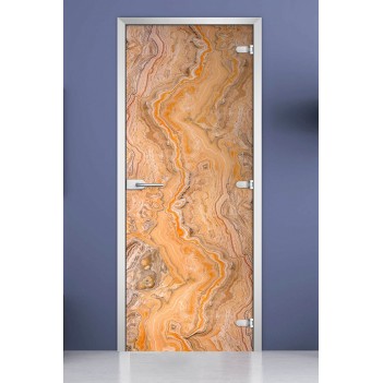 Стеклянная межкомнатная дверь DoorWood с фотопечатью Textures-16, 2000х800 мм