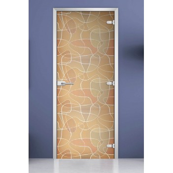 Стеклянная межкомнатная дверь DoorWood с фотопечатью Textures-20, 2000х600 мм