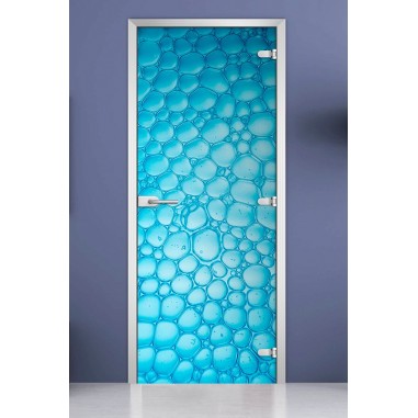 Стеклянная межкомнатная дверь DoorWood с фотопечатью Textures-07, 2000х700 мм