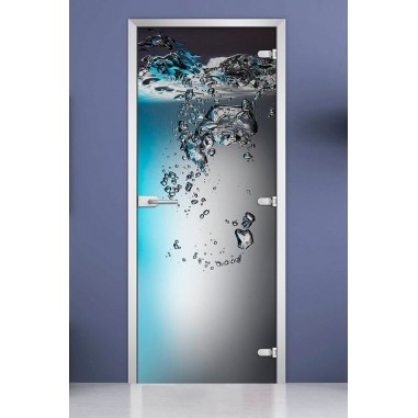 Стеклянная межкомнатная дверь DoorWood с фотопечатью Underwater World-01, 2000х700 мм