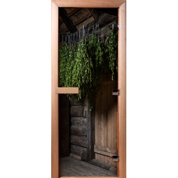 Дверь для бани DoorWood Фотопечать А002, 1900x600 мм