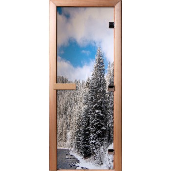Дверь для бани DoorWood Фотопечать А095, 1800x600 мм
