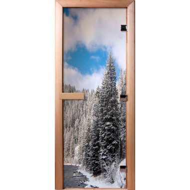 Дверь для бани DoorWood Фотопечать А095, 1900x600 мм