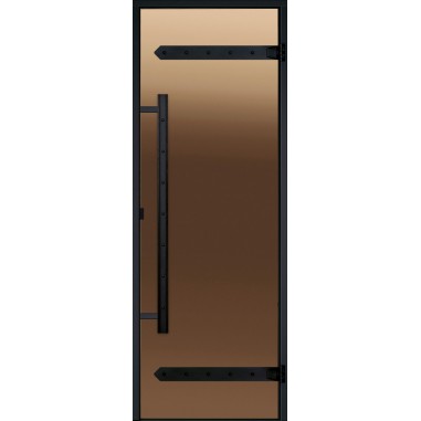 Дверь для хамама Harvia Legend ALU 8х19 стекло бронза
