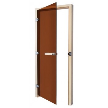 Дверь для бани стеклянная SAWO 730-3SGA-L бронза, левая, без порога 1900х700