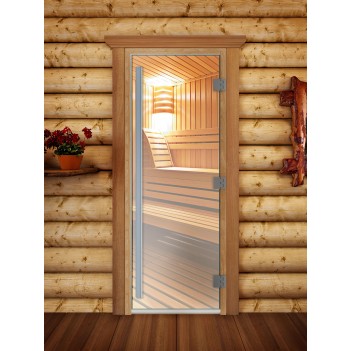 Дверь для бани DoorWood Престиж Прозрачная, 1800x700 мм