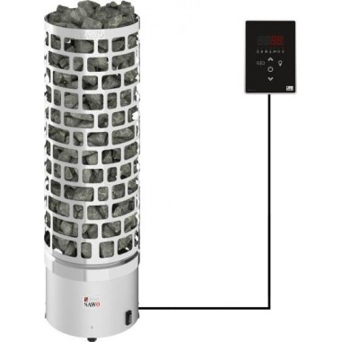 Электрическая печь SAWO Aries ARI3-90Ni2-P 9 кВт (встроенный блок мощности, пульт покупается отдельно)