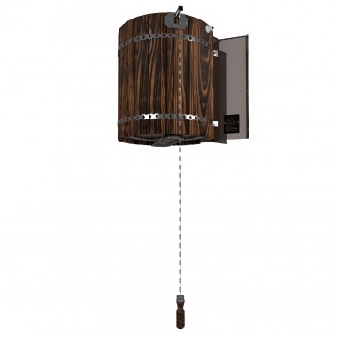 Обливное устройство Инжкомцентр ВВД Ливень с деревянным обрамлением лиственница темная