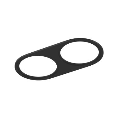 Рамка двойная для серии COMBO 1 круглая, черная
